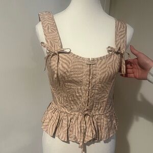 Ulla Johnson Amal Beige Corset Top